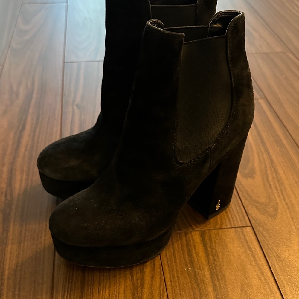 Sam Edelman Black Suede Ankle Booties